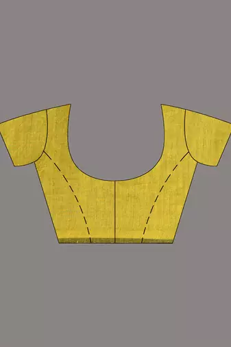 Mustard and teal cotton handwoven soft saree with stripe pattern