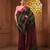 Multicolor cotton handwoven saree with stripe gheecha pallu