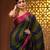 Multicolor cotton handwoven saree with stripe gheecha pallu