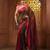 Multicolor cotton handwoven saree with stripe gheecha pallu