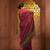 Multicolor cotton handwoven saree with stripe gheecha pallu