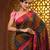 Multicolor cotton handwoven saree with stripe gheecha pallu