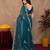Rama soft shimmer chiffon embroidery work saree with unstitched blouse piece