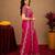 Rani pink soft shimmer chiffon embroidery work saree with unstitched blouse piece