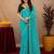 Rama  soft net sequence emboidery saree with unstitched blouse piece