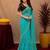 Rama  soft net sequence emboidery saree with unstitched blouse piece