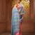 Multicolor cotton colorblocked handwoven half n half saree