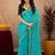 Rama  soft net sequence emboidery saree with unstitched blouse piece