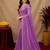 Lavender  soft net sequence emboidery saree with unstitched blouse piece