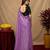 Lavender  soft net sequence emboidery saree with unstitched blouse piece