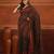 Brown cotton handwoven soft saree with texture pattern