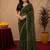 Green  soft net sequence emboidery saree with unstitched blouse piece