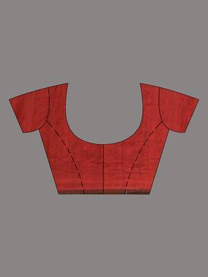 Dark red and steel grey half n half cotton soft saree with pompom 4