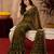 Mehendi  soft net sequence emboidery saree with unstitched blouse piece