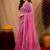 Baby pink  soft net sequence emboidery saree with unstitched blouse piece