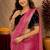 Baby pink  soft net sequence emboidery saree with unstitched blouse piece