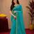 Rama  soft net sequence emboidery saree with unstitched blouse piece