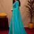 Rama  soft net sequence emboidery saree with unstitched blouse piece
