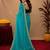 Rama  soft net sequence emboidery saree with unstitched blouse piece
