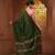 Green cotton soft saree with solid pattern