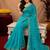 Rama  soft net sequence emboidery saree with unstitched blouse piece