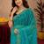 Rama  soft net sequence emboidery saree with unstitched blouse piece