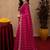 Rani pink  soft net sequence emboidery saree with unstitched blouse piece