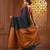 Aegean blue cotton soft saree with stripe pattern