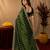 Green  soft net sequence emboidery saree with unstitched blouse piece