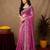 Pink  soft net sequence emboidery saree with unstitched blouse piece