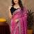 Pink  soft net sequence emboidery saree with unstitched blouse piece