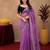 Lavender  soft net sequence emboidery saree with unstitched blouse piece