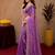 Lavender  soft net sequence emboidery saree with unstitched blouse piece