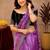Lavender  soft net sequence emboidery saree with unstitched blouse piece