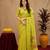 Parrot soft silk blend banarasi jacuard work pethani saree with unstitched blouse piece