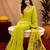 Parrot soft silk blend banarasi jacuard work pethani saree with unstitched blouse piece