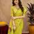 Parrot soft silk blend banarasi jacuard work pethani saree with unstitched blouse piece