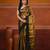 Golden tissue soft saree with pompom