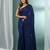 Blue pure cotton soft saree with sequined work