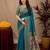Rama soft silk blend banarasi jacuard work pethani saree with unstitched blouse piece