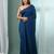 Teal pure cotton soft saree with sequined work
