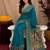 Rama soft silk blend banarasi jacuard work pethani saree with unstitched blouse piece