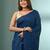 Teal pure cotton soft saree with sequined work