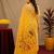 Yellow soft silk blend banarasi jacuard work pethani saree with unstitched blouse piece