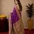 Purple soft silk blend banarasi jacuard work pethani saree with unstitched blouse piece