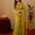 Parrot soft silk blend banarasi jacuard work pethani saree with unstitched blouse piece