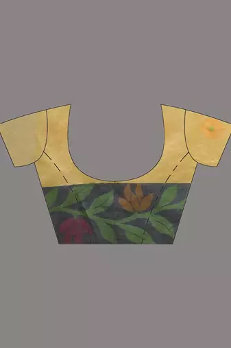 Light yellow tissue handwoven soft saree