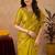 Parrot soft silk blend banarasi jacuard work pethani saree with unstitched blouse piece