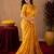 Yellow soft silk blend banarasi jacuard work pethani saree with unstitched blouse piece