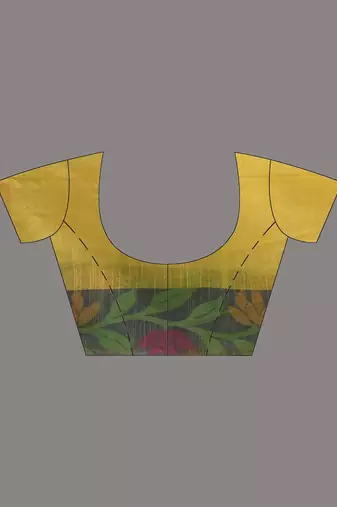 Yellow tissue handwoven soft saree